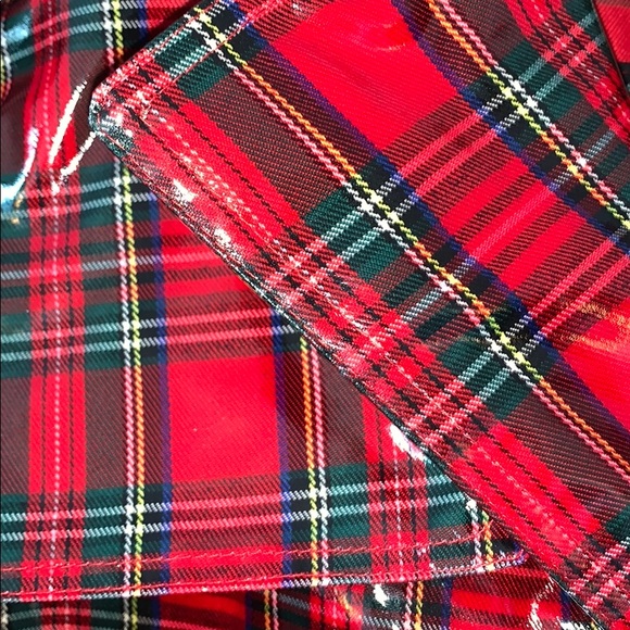 Forever 21 Red Plaid Trench Rain Coat - Picture 3 of 5